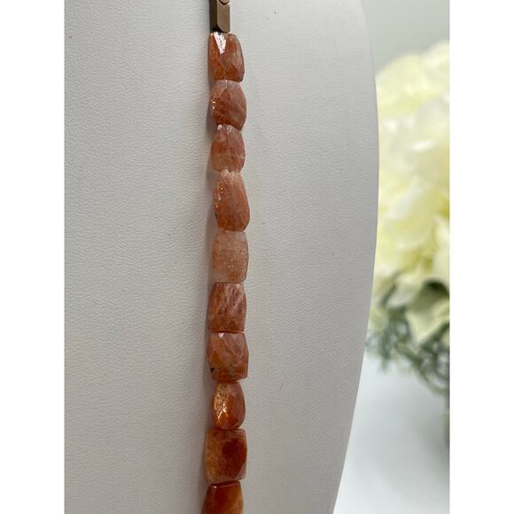 David Aubrey Anthropologie Carnelian Sunstone Gem Brass
Necklace Handcrafted - Picture 12 of 12